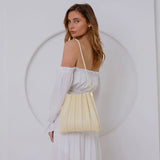 Melie Bianco Carrie Pleated Vegan Shoulder Bag