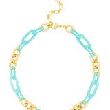 Zenzii Resin and Gold Collar Necklace