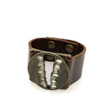 Gina Riley V Cut-Out Baguette Leather Bracelet 5302