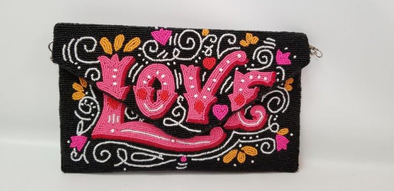 Beaded Love Clutch
