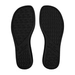 black bottom of shoes on a white background