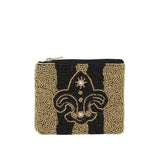 Beaded Fleur Di Lis Coin Purse