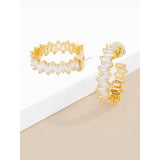 Zenzii Stacked Crystal Hoops