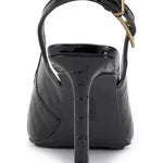 Slingback stiletto heel with buckle on strap in black from Vince Camuto back