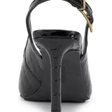 Slingback stiletto heel with buckle on strap in black from Vince Camuto back