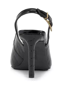 Slingback stiletto heel with buckle on strap in black from Vince Camuto back