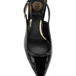 Slingback stiletto heel with buckle on strap in black from Vince Camuto top
