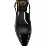 Slingback stiletto heel with buckle on strap in black from Vince Camuto top