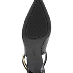 Slingback stiletto heel with buckle on strap in black from Vince Camuto bottom