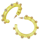 Renee Rhinestone Hoop Earrings