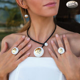 Batucada Gold Circle Loren Ring