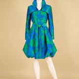 Samuel Dong Jacquard Bubble Coat Dress