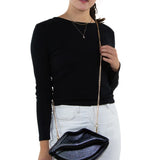 Shiny Lips Crossbody Handbag