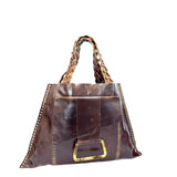 Gina Riley Large Shoulder Bag with Braided Handles 36B