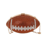 Rhinestone Football Handbag