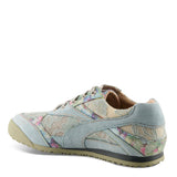  Light blue sneaker with floral pattern inner side view