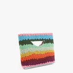 Colorful striped beaded bag alt view 2