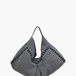 Black and white patterned bag alt view
