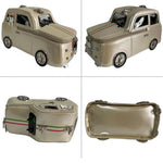 Beige car-shaped handbag with a dog charm multi view