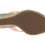 Raffi wedge sandal with colorful zigzag pattern bottom
