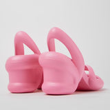 Pink high-heeled shoe heel