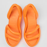 Orange high-heeled shoe top