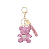 Rhinestone Bear with Heart Keychain