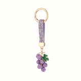Rhinestone Grapes Keychain
