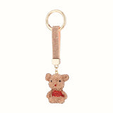Rhinestone Teddy Bear Keychain