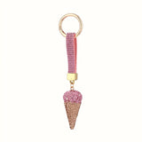 Rhinestone Ice Cream Keychain