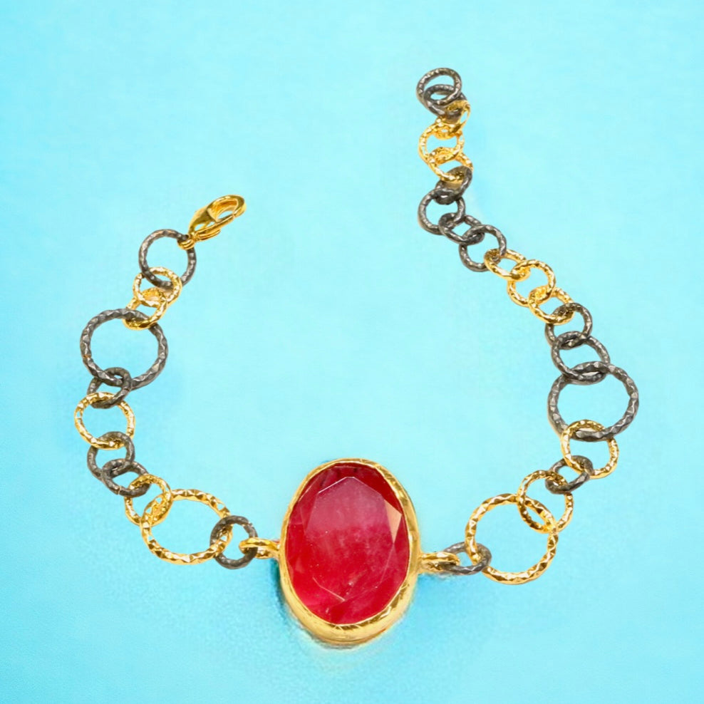 Ancient Bazaar Gold Plated Brass Bracelet