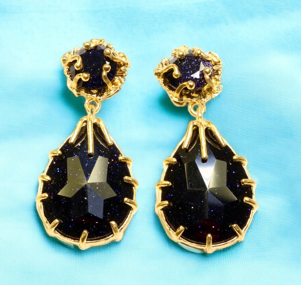 Ancient Bazaar Gold Plated Brass Earrings
