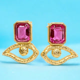 Ancient Bazaar Gold Plated Brass Earrings