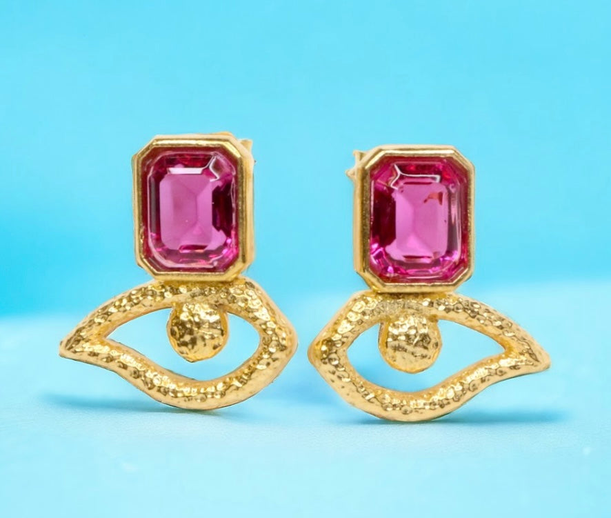 Ancient Bazaar Gold Plated Brass Earrings