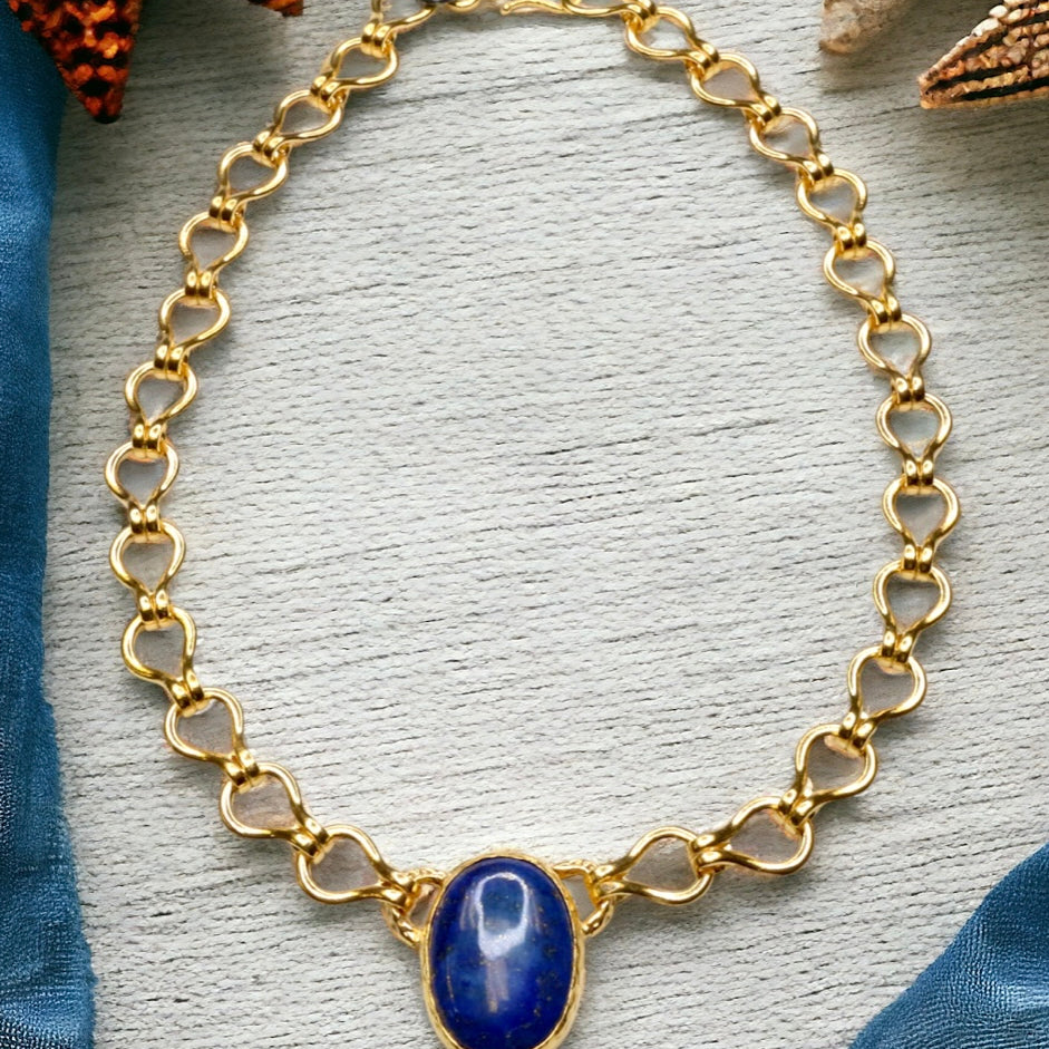 Ancient Bazaar Gold Plated Brass Necklace