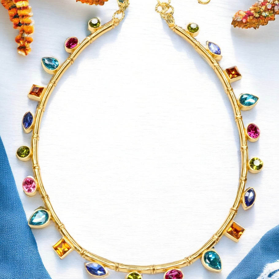 Ancient Bazaar Gold Plated Brass Necklace