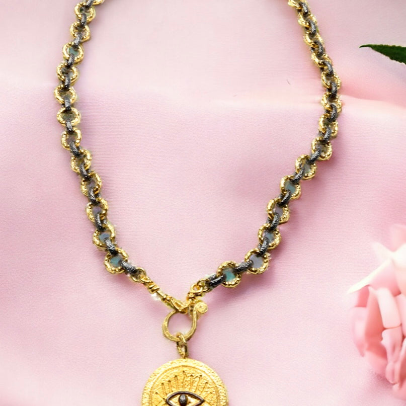 Ancient Bazaar Gold Plated Brass Necklace