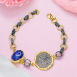Ancient Bazaar Gold Plated Brass Coin Bracelet