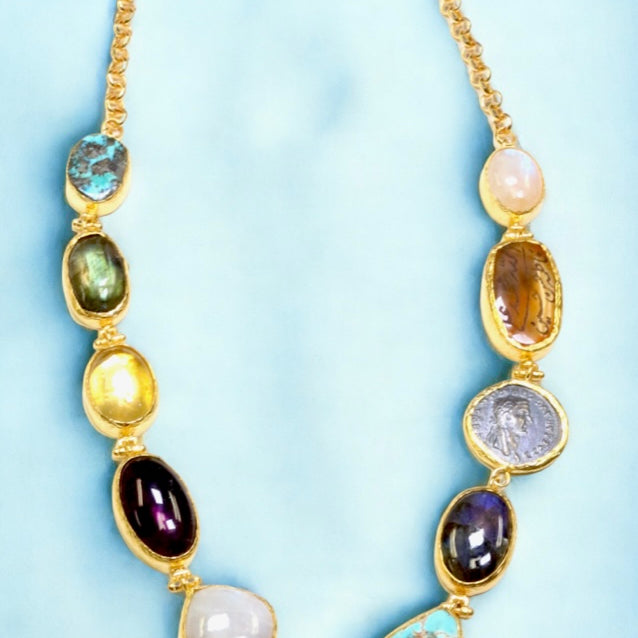 Ancient Bazaar Gold Plated Brass Necklace