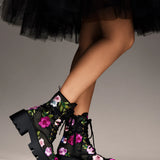 Betsey Johnson Polli Combat Boot I137
