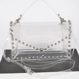 Round Stud Clear Handbag