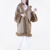Original USA Double Faux Fur Trim Cuff Hooded Coat