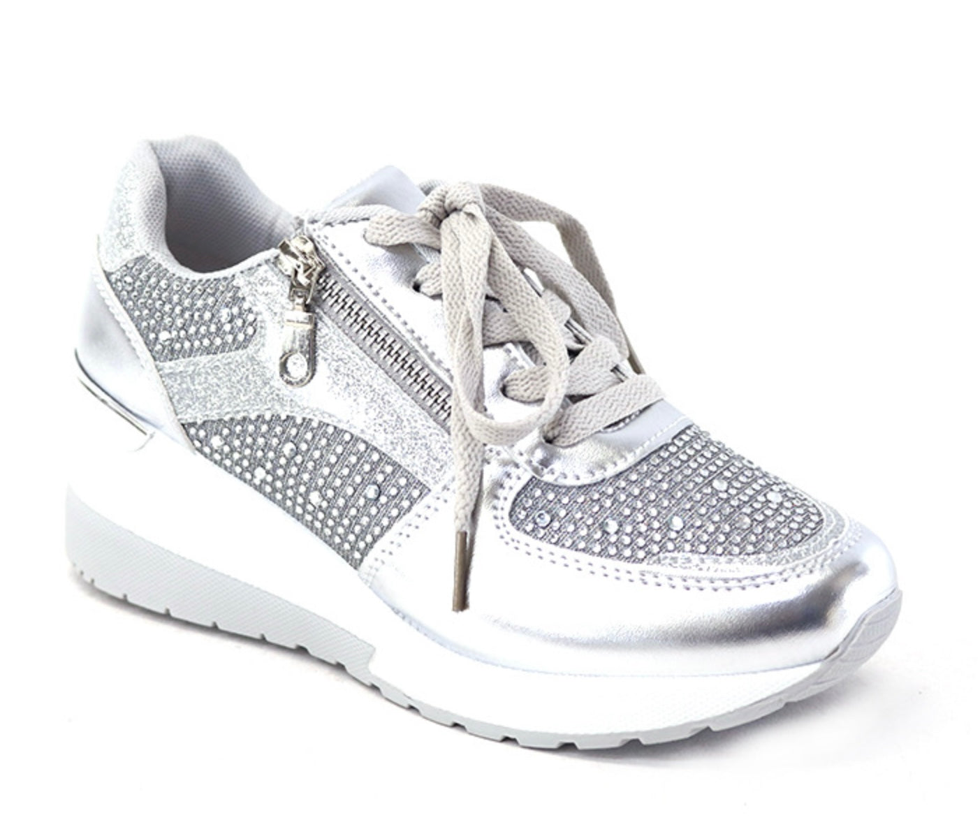 Atalina Rhinestone Zip Sneaker Q087