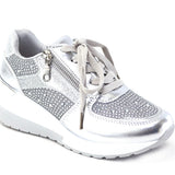 Atalina Rhinestone Zip Sneaker Q087
