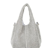 Sliver Rhinestone Statement Handbag
