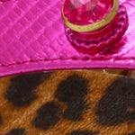 Multicolored sandal with leopard print sole design