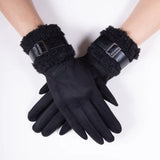 Faux Suede with Sherpa Gloves