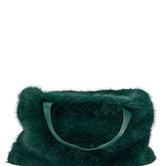 Confidante Emerald Faux Fur Handbag