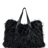 Confidante Black Faux Fur Handbag