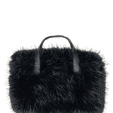 Confidante Black Faux Fur Handbag